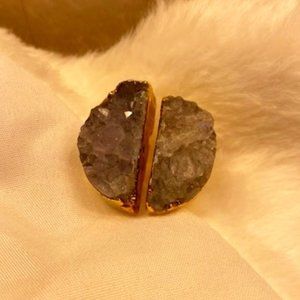 Anthropologie Druzy Quartz Ring